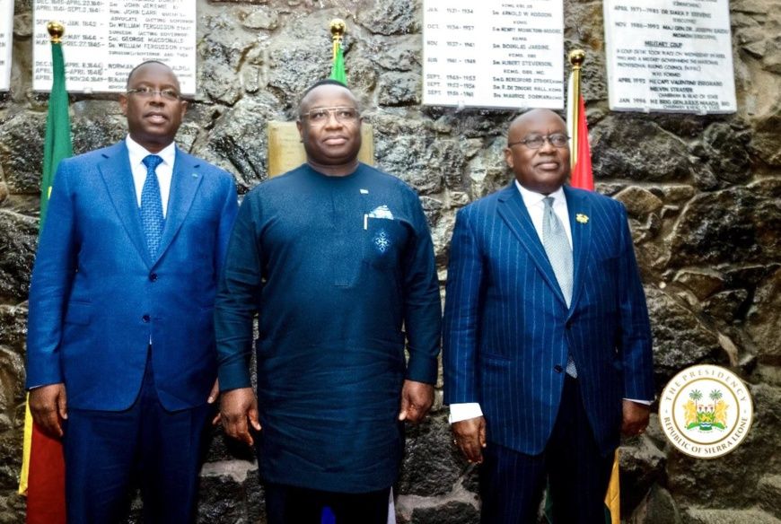Sierra Leone : Les Présidents du Ghana et du Sénégal étaient à Freetown pour des discussions sur les changements de gouvernement anticonstitutionnels