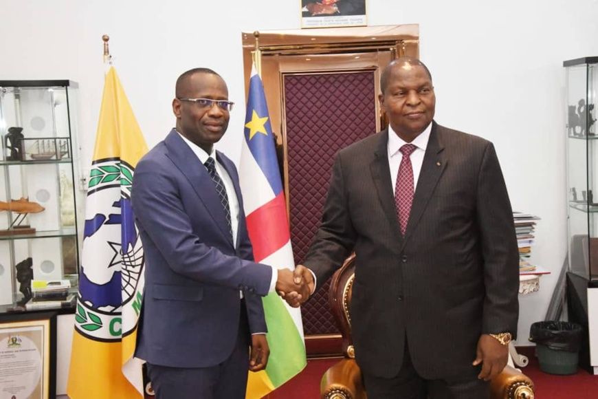 RCA : le président de la République reçoit le nouveau gouverneur de la BEAC