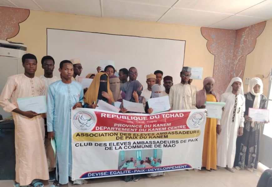 Tchad : Formation des élèves ambassadeurs de la paix à Mao