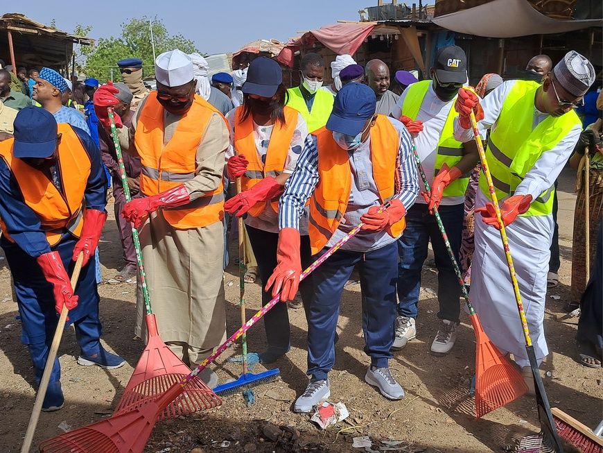 Tchad : Une grande opération de salubrité organisée au marché de Mil dans le 4ème arrondissement de N'Djaména