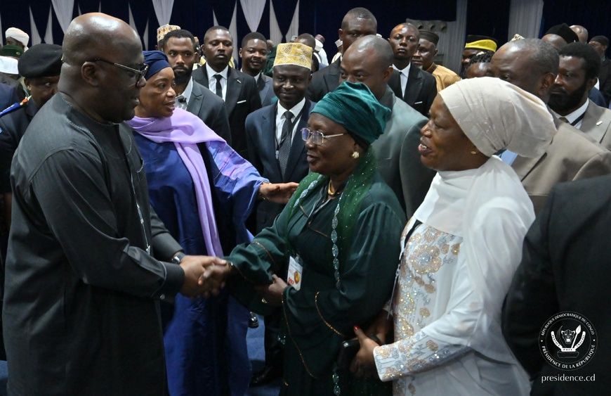 Clôture du Ramadan : le Président Tshisekedi a reçu la communauté musulmane de Kinshasa