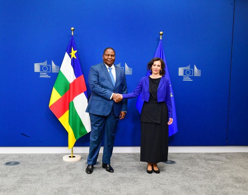 Belgique : visite officielle du président centrafricain au siège de la Commission européenne à Bruxelles
