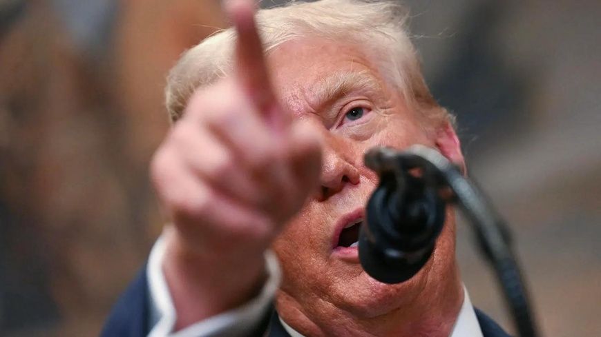 Une attitude du président américain Donald Trump lors de son discours à la Maison Blanche, le 31 juillet 2025. Photo : AFP/Ge