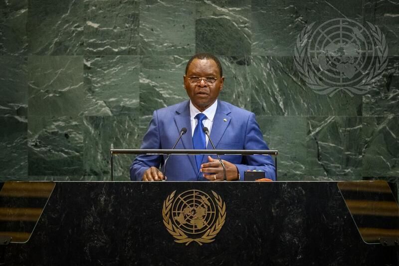 Allah-Maye Halina, Premier ministre et chef du gouvernement de la République du Tchad, prononce un discours lors du débat gén