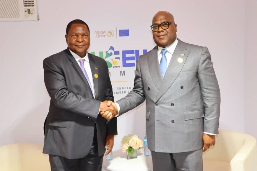 RCA-RDC : rencontre à Luanda entre les présidents Touadéra et Tchisekedi