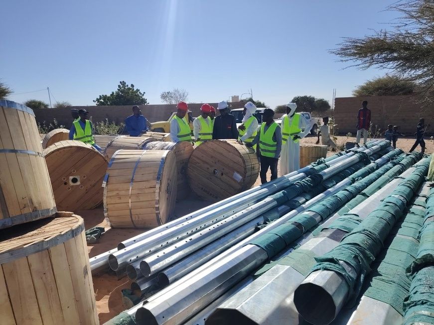 Tchad : installation des premiers poteaux électriques dans la ville de Mao