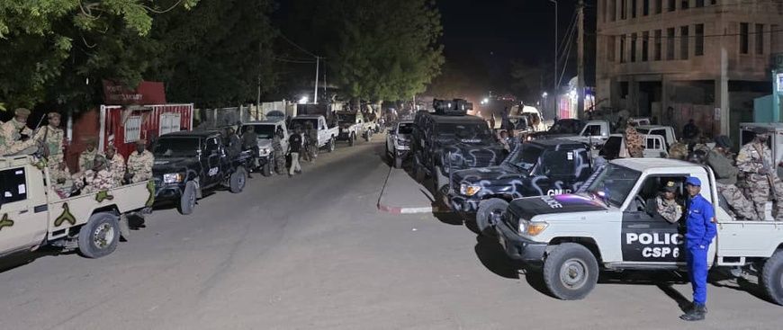 Une mobilisation des forces de sécurité à N'Djamena, ce 25 décembre 2025, pour assurer la sécurité durant les fêtes de fin d'