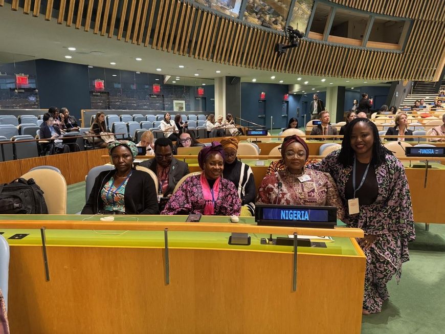 De gauche à droite : Pauline Tallen, ancienne ministre nigériane des Affaires féminines, Imaan Sulaiman-Ibrahim, ministre nig