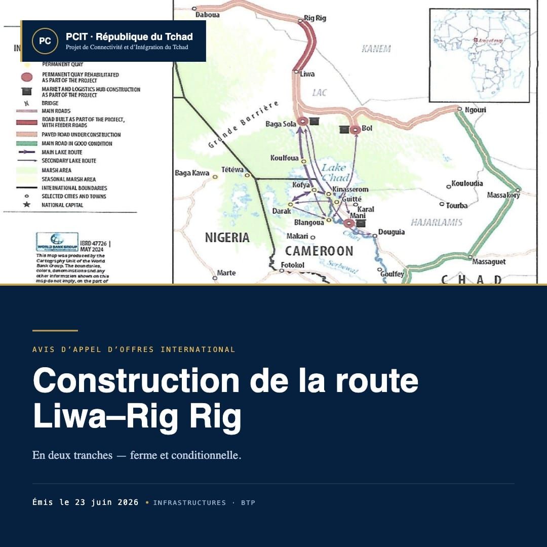 Projet PCIT : Avis Spécifique d'Appel d'Offres International Ouvert