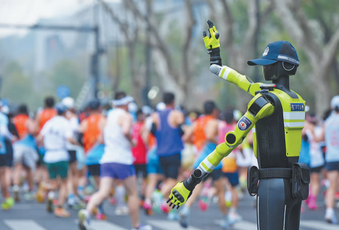 China's Robotic Revolution: Traffic Police Robots Take Charge in Hangzhou