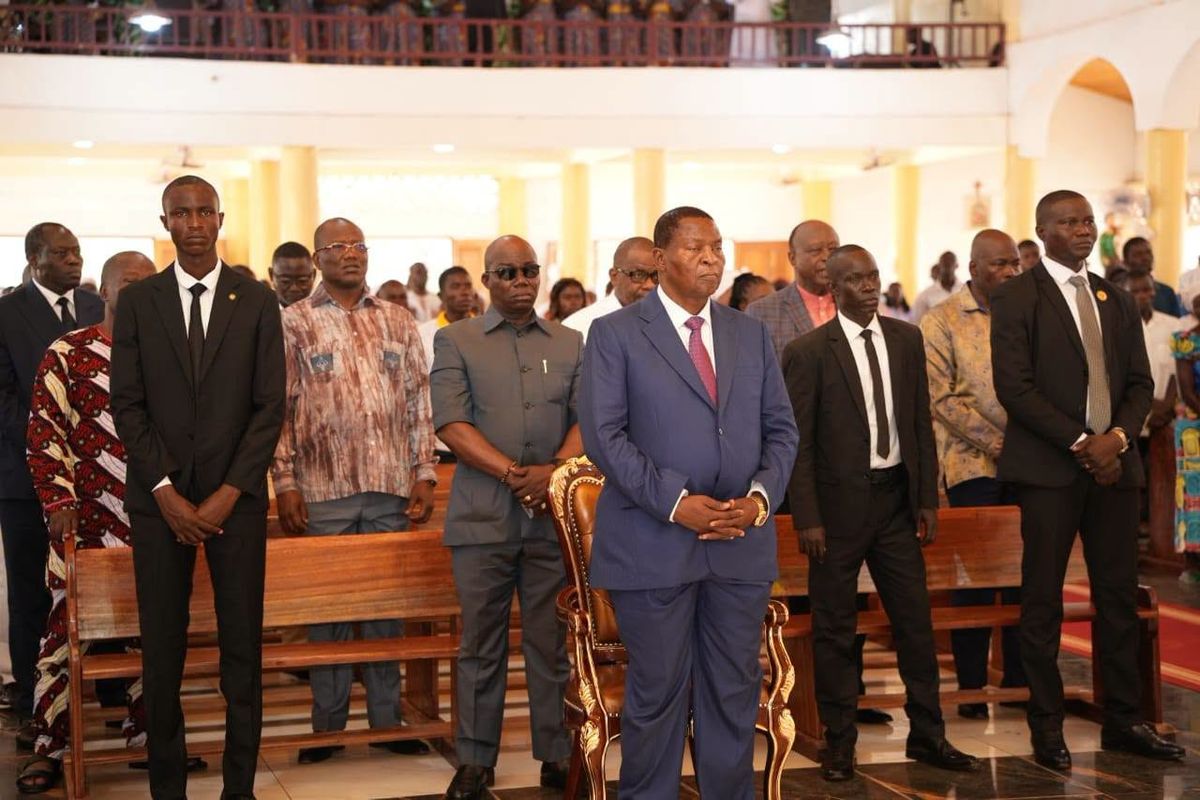 RCA : le président Touadéra à la messe de clôture des prêtres spiritains à Bangui