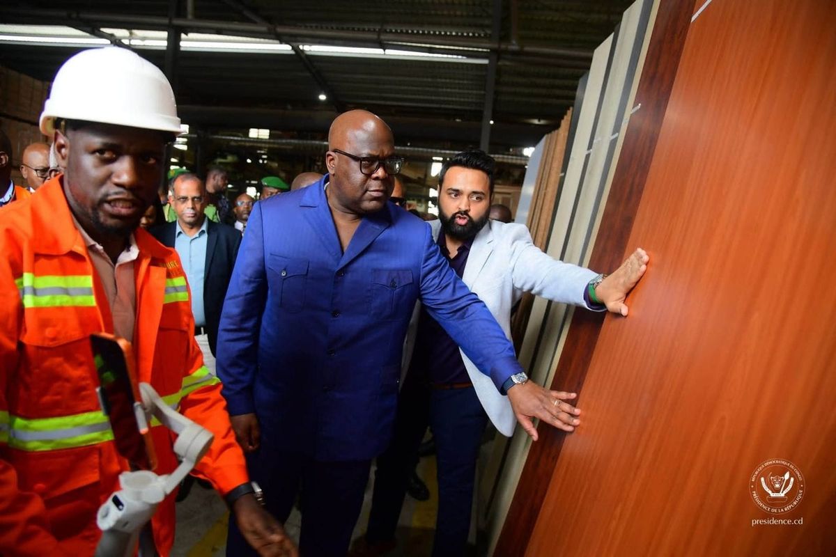 Coopération RDC-Gabon : Félix-Antoine Tshisekedi en visite à la zone industrielle de Nkok