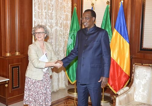 L’Envoyée spéciale de la France en Libye, Mme Elisabeth Barbier reçue aujourd'hui par le chef de l'Etat tchadien Idriss Déby 