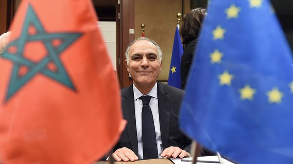 Le ministre de Affaires étrangères marocain Salaheddine Mezouar lors d'une réunion du conseil UE-Maroc à Bruxelles en décembr