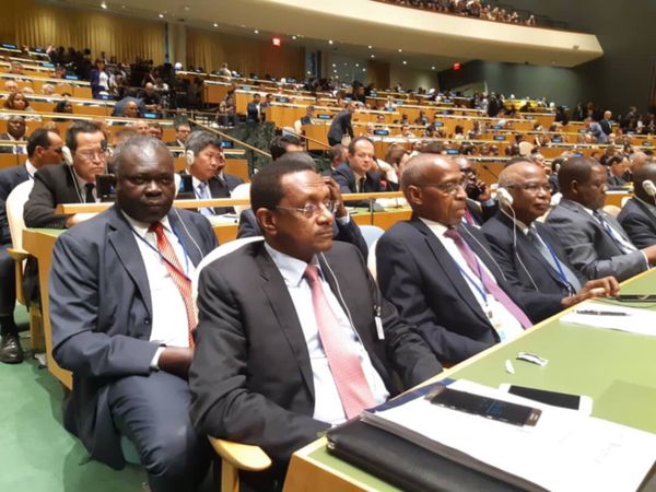 La délégation tchadienne à l’ouverture de la 73ème session de l’assemblée générale de l’ONU à New-York. Crédits photo : Cheri