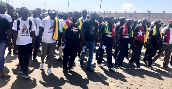 Manifestation de la société civile, le 3 novembre dernier, à Lomé au Togo © Thomas Dietrich