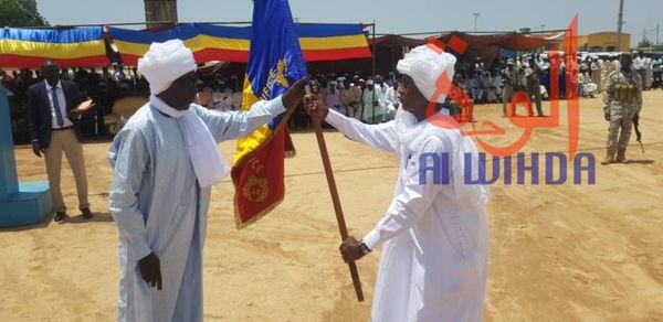 Cérémonie d'installation le 29 août 2019 à Abéché, du nouveau préfet du département de Ouara, Abakar Maïna Mahamat. Tchad © A