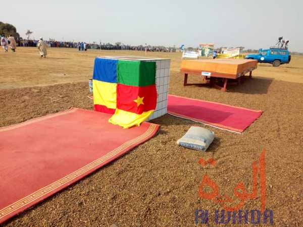 Tchad : la population mobilisée à Bongor pour la visite du président. © Golmen Ali/Alwihda Info