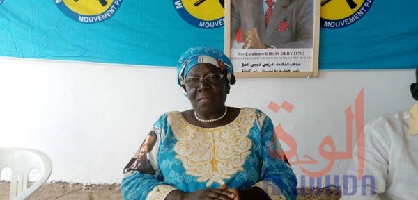 Tchad : la députée MPS Fatimé Tchombi face aux militants de la Tandjilé Est. © Éric Guedi/Alwihda Info