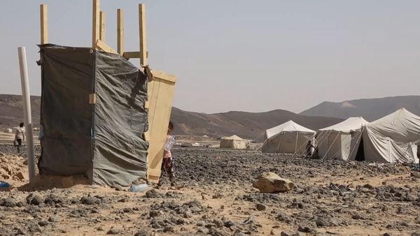 IDPs camp in Marib for families who escaped the increased clashes in Al Jawf Governorate Northern Yemen. Credit: Abdullah Alg