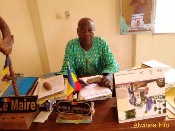 Maina Norbert Dousangar, maire de la ville de Bebedjia et coordonateur départemental de la Nya du parti FAR/PF. © Alladoum Dj