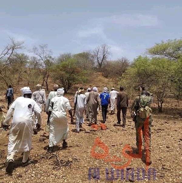 Les autorités du Sila et les forces de sécurité dans le département d'Adde, au Sila, le 26 mai 2020, suite à la découverte d'