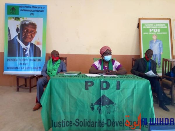 La présidente nationale du Parti pour la démocratie et l'indépendance intégrale (PDI), Lydie Béassemda. © Golmem Ali/Alwihda 