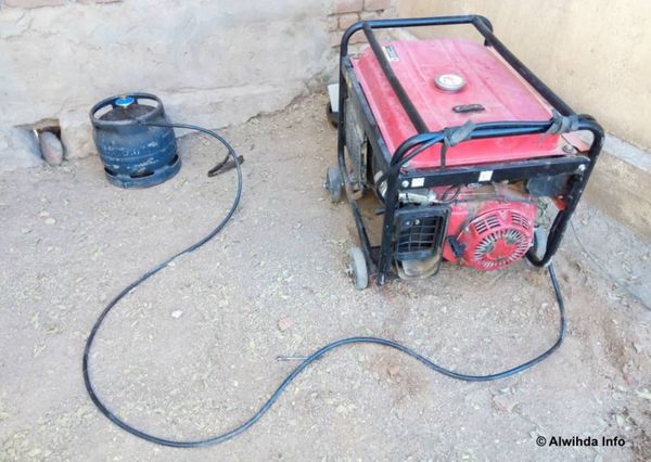 Un groupe électrogène fonctionnant au gaz butane à l'Est du Tchad. © Abba Issa/Alwihda Info