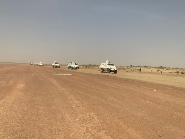 Un convoi de la MINUSMA. © MINUSMA