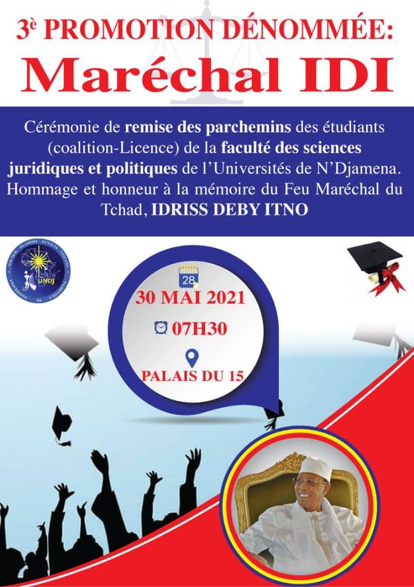 Tchad : des lauréats de l’Université de N’Djamena dédient leur promotion à Idriss Deby