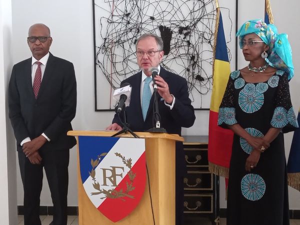 Tchad : l'ambassade de France commémore la fête du 14 juillet avec la classe politique et la société civile à N'Djamena. © Al