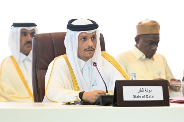 Le ministre Qatari des Affaires étrangères, cheikh Mohammed Al Thani. © MfaQatar