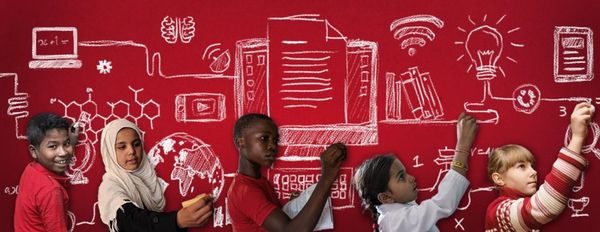 Des enfants dans un art éducatif utilisé pour le sommet. Photo ONU