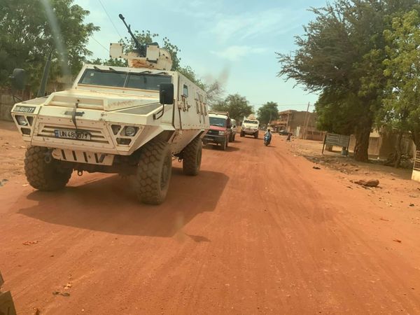 Un convoi de blindés de la MINUSMA. Illustration © MINUSMA