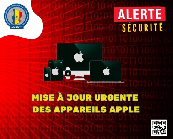 Tchad : l’ANSICE invite les utilisateurs d’Apple à mettre à jour leurs appareils