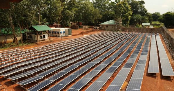 La centrale photovoltaïque de Boundiali. Image : Présidence de Côte d’Ivoire