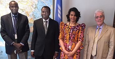 Sur la photo, de gauche à droite : M. Moustapha Abakar, Directeur général adjoint de l’aviation civile du Tchad ; M. Olumuyiw