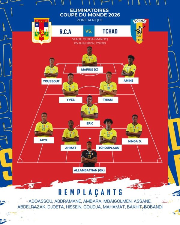 Défaite des Sao du Tchad contre la RCA en éliminatoires de la Coupe du Monde 2026