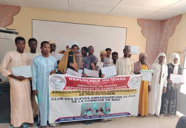Tchad : Formation des élèves ambassadeurs de la paix à Mao