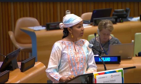 La ministre déléguée auprès du ministre des Finances et du Budget, chargée de l’Économie et du Plan, Mme Fatima Haram Acyl, d