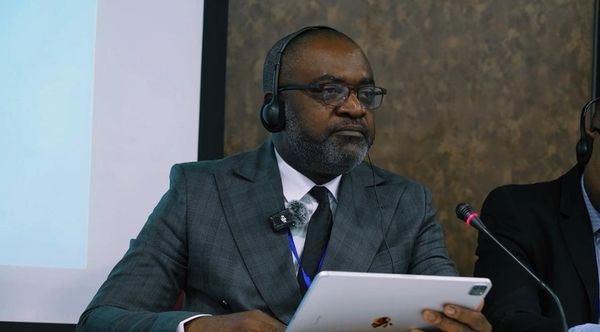 Le DSI, Okina Elenga Ngaporo, au cours de son exposé
