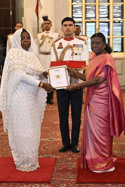 Tchad/Inde : L'Ambassadrice Ildjima Badda Mallot présente ses Lettres de créance