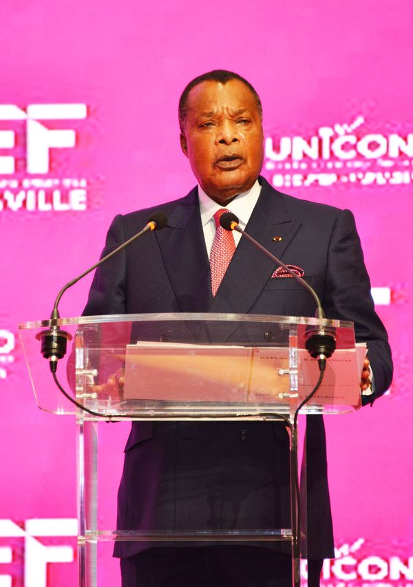 Denis Sassou N'Guesso à l'ouverture des travaux