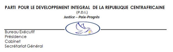 Centrafrique : Le PDI félicite le nouveau Président Touadera