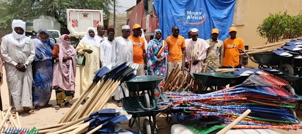 Tchad : Moov Africa Tchad fait un don de matériel d’assainissement à la mairie de Mao