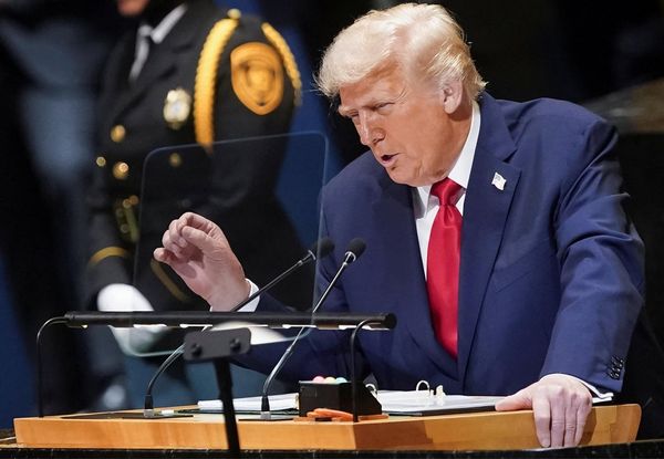 Le président américain Donald Trump s'adresse à la 80e Assemblée générale des Nations Unies, à New York, le 23 septembre 2025