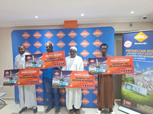 Tchad : Moov Africa prime 4 heureux gagnants pour assister aux demi-finales de la Coupe d'Afrique des Nations au Maroc