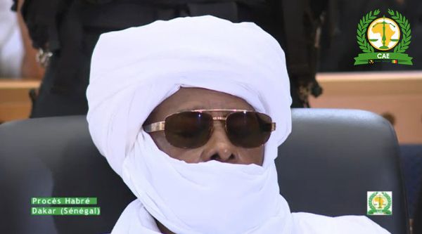 Capture d'écran Rts. Hissein Habré ce lundi 30 mai lors du verdict de son procès.