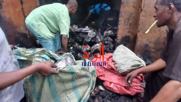 N'Djamena : un incendie ravage plusieurs boutiques au marché de Diguel