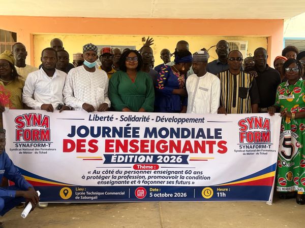 Journée mondiale des enseignants : le SYNAFORM-T exige des mesures concrètes pour valoriser la profession au Tchad
